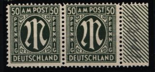Bi-Zone 32 aC postfrisch waagerechtes Paar, Befund Hettler BPP #KW330