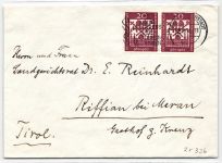 BRD Bund 336 auf Brief als Mehrfachfrankatur portogerecht #KW603