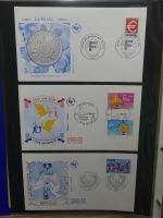 Frankreich und Gebiete FDCs ab 2002 besammelt im Ringbinder #LY693