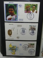 Frankreich und Gebiete FDCs ab 2002 besammelt im Ringbinder #LY693