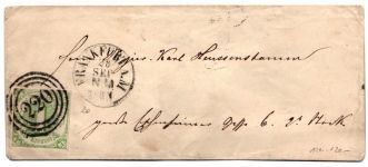 Thurn und Taxis 20 auf Brief als Einzelfrankatur gut geschnitten #NC984