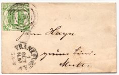 Thurn und Taxis 20 auf Brief als Einzelfrankatur typischer Taxisschnitt #NC985