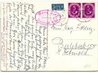 BRD Bund 125 auf Postkarte als Mehrfachfrankatur waagerechtes Paar #NB486