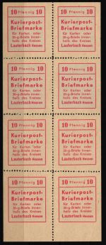 Nichtamtliche Ausgaben Lauterbach 1 postfrisch Kleinbogen #NG711