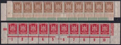 Deutsches Reich 355, 357-361 HAN postfrisch waager. 10er Streifen mit HAN #NG780