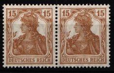 Deutsches Reich 100 b postfrisch waagerechtes Paar, geprüft Oechsner BPP #NJ617