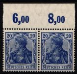 Deutsches Reich 87 II c P OR postfrisch Paar, geprüft Jäschke BPP #NJ831