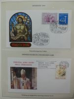 Motiv Papstreisen Briefe bzw FDCs im Lindner Album #LZ044
