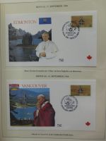 Motiv Papstreisen Briefe bzw FDCs im Lindner Album #LZ044