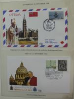 Motiv Papstreisen Briefe bzw FDCs im Lindner Album #LZ044