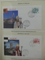 Motiv Papstreisen Briefe bzw FDCs im Lindner Album #LZ044