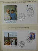 Motiv Papstreisen Briefe bzw FDCs im Lindner Album #LZ044