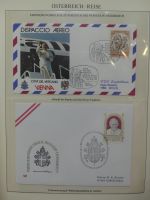 Motiv Papstreisen Briefe bzw FDCs im Lindner Album #LZ044