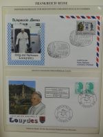 Motiv Papstreisen Briefe bzw FDCs im Lindner Album #LZ044