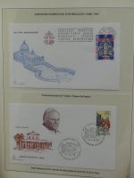 Motiv Papstreisen Briefe bzw FDCs im Lindner Album #LZ044