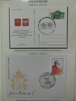 Motiv Papstreisen Briefe bzw FDCs im Lindner Album #LZ045