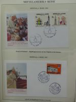 Motiv Papstreisen Briefe bzw FDCs im Lindner Album #LZ045