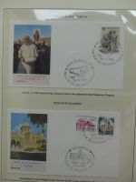 Motiv Papstreisen Briefe bzw FDCs im Lindner Album #LZ045