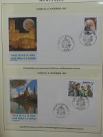 Motiv Papstreisen Briefe bzw FDCs im Lindner Album #LZ045