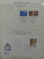 Motiv Papstreisen Briefe bzw FDCs im Lindner Album #LZ045