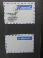 Vereinte Nationen auf Erstagsbriefen über 220 Stck. auf Blanko-Seiten #LZ066