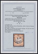 Deutsches Reich 24 VII gestempelt Attest Krug BPP, seltener Plattenfehler #NL992
