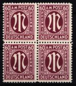 Bi-Zone 33 a A postfrisch 4er Block geprüft Hettler BPP #NR745