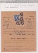 Italienisch-Eritrea Britische Militärpost 26 gestempelt auf Telegram #NK123
