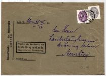 Deutsches Reich D121, D126 auf Brief Zustellungsurkunde #NT219