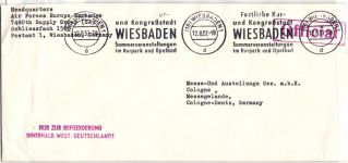 Alliierte Besetzung auf Brief Air Force USA #NY454