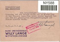 Alliierte Besetzung P965 als Ganzsache Britische Zone Zehnfach #NY588
