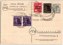 Alliierte Besetzung P962,944,182,184 als Ganzsache Sowjetische Zone ZF #NY600