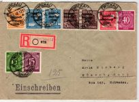 Alliierte Besetzung 187, 189, 191 u.a. auf Brief Sowjetische Zone ZF #NY868