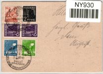 Alliierte Besetzung P962,943,949,951 als Ganzsache Brit. Am. Zone ZF #NY930