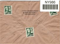 Alliierte Besetzung 2,3,4,8 auf Brief Franz. Zone ZF #NY986