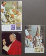 Motiv Papst mit FDCs und ** Marken der Länder im Einsteck-Album #LZ366