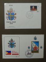 Motiv Papst mit FDCs und ** Marken der Länder im Einsteck-Album #LZ366