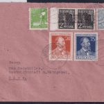 Alliierte Besetzung 36I, 918, 919,963, 964 auf Brief Brit. Am. Zone ZF #NY978