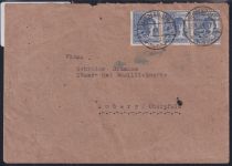 Alliierte Besetzung 957 auf Brief Am. Brit. Zone ZF #NZ286