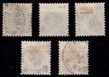 Württemberg 107-111 gestempelt wichtige Werte geprüft Winkler BPP #OA360