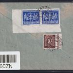 Alliierte Besetzung 36I,918,967,970 u.a. auf Brief Am. Brit. Zone ZF #NZ094