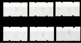 BRD Bund Automatenmarken 7 TS5 mit Zählnummer gestempelt #OC870