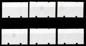 BRD Bund Automatenmarken 6 TS5 postfrisch Zählnummer #OC882