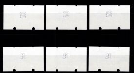 BRD Bund Automatenmarken 7 RS2 mit Zählnummer gestempelt #OC853