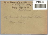 WK 2 Ostland 8 auf Brief Deutsche Dienstpost Ostland #OB959