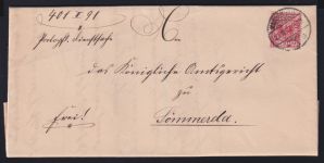 Deutsches Reich gestempelt portopflichtige Dienstsache #NS943