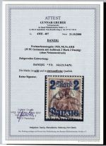 Danzig 43 III gestempelt ohne Netzunterdruck, Fotoattest Gruber BPP #NS977