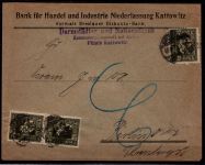 Deutsche Abstimmungsgebiete Oberschlesien 16 gestempelt Brief nach Berlin #NS978