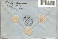 Alliierte Besetzung Gebühr bezahlt auf Brief Ellipsenstempel #NX953