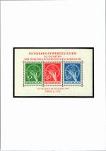 Berlin Block 1 II postfrisch Plattenfehler II, Attest Schlegel BPP #OF856